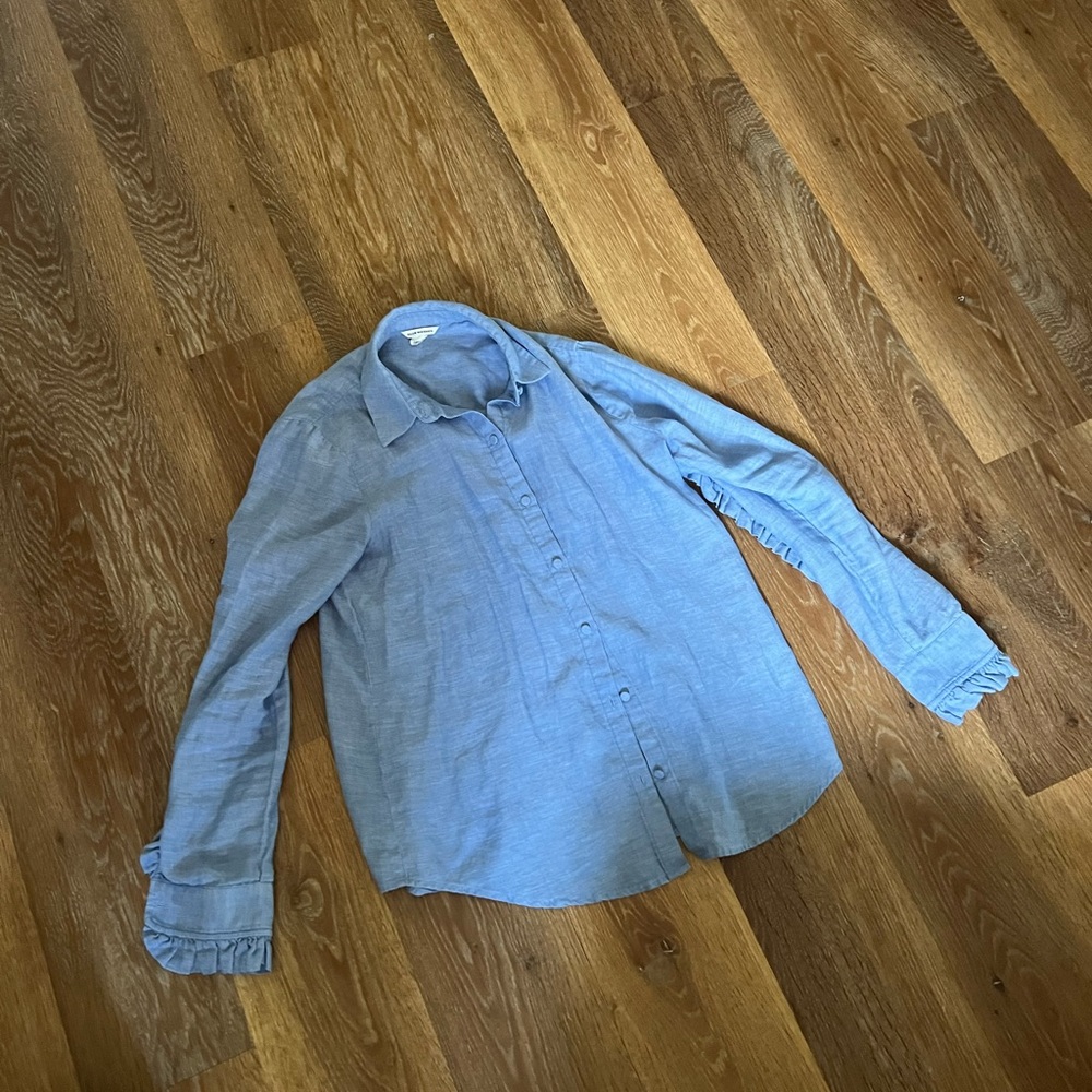 Club Monaco Chambray Blue button up
